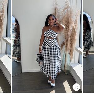 Park Ave. Gingham dress 👗 🤍🖤🤍